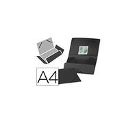 Carpeta liderpapel gomas solapas 38725 polipropileno din a4 negro opaco - CG67