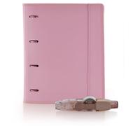 Carpeta & Block A4 BLUSH + Corrector R10 (Recargable -10 m)- 4 Anillas -100 hojas en 10 Colores- 10 Separadores - 80 Indicadores - 20 Fundas - 1 Sobre V-lock by Office Box (Rosa + Corrector 10 mts)