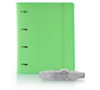 Carpeta & Block A4 BLUSH + Corrector R10 (Recargable -10 m)- 4 Anillas -100 hojas en 10 Colores- 10 Separadores - 80 Indicadores - 20 Fundas - 1 Sobre V-lock by Office Box (Verde + Corrector 10 mts)