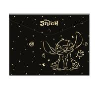 Carpeta con botón A4 Stitch Gold - Carpeta organizadora de documentos - Colorino - Protección práctica y resistente