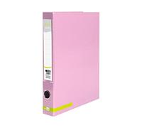 Carpeta de 2 anillas 25 mm mixtas liderpapel a4 forrado color system con ollao y tarjetero rosa - AY46