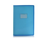 Carpeta de 40 Fundas Extra Cristal con Portadas de Gran Resistencia, Tarjeta Id frontal, Laterales Reforzados en Tela a Juego, Solapa Interior e Indicadores Adhesivos by Office Box. Light Blue