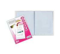 Carpeta de anillas Favorit con sobres fijos y bolsillo frontal personalizable - 140 hojas transparentes - 22x30 cm A4