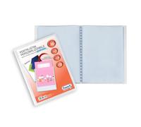 Carpeta de anillas Favorit con sobres fijos y bolsillo frontal personalizable - 30 hojas transparentes - 15x21 cm A5