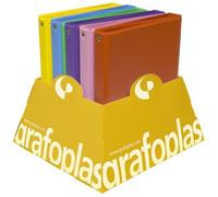Carpeta de anillas grafoplas pvc escolar colors 4º 4 an.20mm 6 col.su