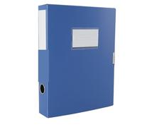 Carpeta de archivos A4 multifuncional, caja documentos gruesa PP, almacenamiento papel, color negro y azul, 1 Uds Para Oficina(Blue-3.5cm)