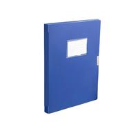 Carpeta de archivos A4 multifuncional, caja documentos gruesa PP, almacenamiento papel, color negro y azul, 2 uds Para Oficina(Black-3.5cm)
