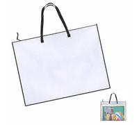 Carpeta De Arte Carpeta A2 Transparente con Asa y Cremallera Carpetas de Dibujo para Pinturas, Tareas y Almacenamiento, Escuela, Oficina y Hogar