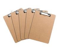 Carpeta De Documentos Paquete de 5 portapapeles tamaño carta A5/A4 con clip perfil bajo - Portapapeles madera resistentes a granel(A4 Clipboards)