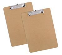Carpeta De Documentos Portapapeles de madera 1/2 pieza, tablero con clip cartón duro tamaño carta, estándar A4 8,9 "x 12,4" perfil bajo, suministros for oficina y escuela(2Pcs)