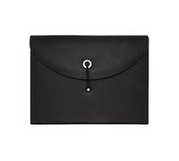 Carpeta De Documentos Pu Bolsa for documentos de piel sintética impermeable, 13 bolsillos con etiquetas, archivador expandible, maletín portátil multifuncional A4.(Black)