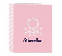 Safta Carpeta archivador Benetton Vichy – Folio 4 anillas 40 mm – 270x60x330 mm