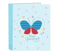 Safta Carpeta Archivador BLACKFIT8 Mariposa – Folio, 4 anillas 40 mm