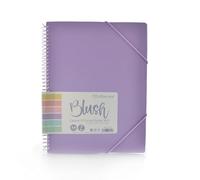 Carpeta de Fundas A4 con Espiral Blush Pastel - 20 o 40 Fundas - Apertura 360º - Tapas rígidas - Cierre de gomas - Blush Pastel by Office Box (20 Fundas, Morado Blush)