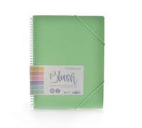 Carpeta de Fundas A4 con Espiral Blush Pastel - 20 o 40 Fundas - Apertura 360º - Tapas rígidas - Cierre de gomas - Blush Pastel by Office Box (20 Fundas, Verde Blush)