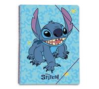 Erik Carpeta de fundas Stitch – A4 transparente con espiral (30 fundas) para niños y niñas