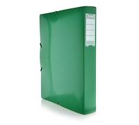 Carpeta de Gomas - Caja de Proyectos A4+ con Cierre de Gomas - REF.55011-VO- Lomo de 50 cm. En 12 Colores Colorline by Office Box - Fabricado en Polipropileno 100% Reciclable (Verde Oscuro)