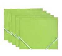 Carpeta de Gomas tamaño A5 Vital Colors.100% reciclable. Tamaño cuartilla. Ideal para facturas, recibos, etc. Cierre de gomas redondas de gran resistencia. By Office Box. Ref 51018. (5, Verde)