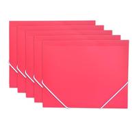 Carpeta de Gomas tamaño A5 Vital Colors.100% reciclable. Tamaño cuartilla. Ideal para facturas, recibos, etc. Cierre de gomas redondas de gran resistencia. By Office Box. Ref 51018. (5, Rojo)