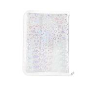 Carpeta de papel transparente recargable, carpetas de almacenamiento de tarjetas con cremallera A5, álbum de colección de calcomanías con cremallera para tarjetas, pequeños accesorios, estudiantes
