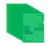 Carpeta de plástico para documentos, 30 unidades, A4, fundas de plástico para documentos, carpeta de documentos, carpeta de documentos (verde)