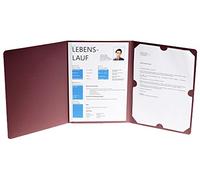 Carpeta de solicitud, 3 piezas con 1 sujeciones Capacidad, 30 hojas de cartón de manila, 400 g, nature Future, DIN A4, color burdeos