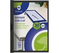 Carpeta Dossier Clip POESSA Negro Din-A4 30 Hojas, Pack x5