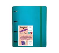Carpeta Equipada PRAXTON Plástico Verde, Din-A4 100H 4 Anillas 35 mm.