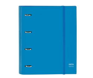 Carpeta Equipada SAFTA Azul, Din-A4 4 Anillas 30 mm.