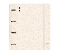 Carpeta Equipada SAFTA PP Foam Flowers Light Pink, Din-A4 4 Anillas 35 mm.