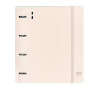 Carpeta Equipada SAFTA PP Foam Light Pink, Din-A4 4 Anillas 35 mm.