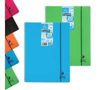 Carpeta Espiral Flexible Quijote Paper World - Organizadores, 20-100 Fundas Transparentes, 5 Colores, A4, Tapa de Plástico Resistente