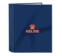 Safta KELME - Carpeta de Folio 4 Anillas, Ideal para Niños de Diferentes Edades, Cómoda y Versátil, Calidad y Resistencia, 27x6x33 cm, Color Azul marino y naranja