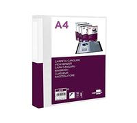 CARPETA LIDERPAPEL 10 FUNDAS CANGURO PP DIN A4 TRANSPARENTEPORTADA Y LOMO PERSONALIZABLE