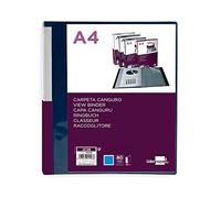 Carpeta liderpapel 80 fundas canguro pp din a4 azul translucido portada y lomo personalizable - JC29