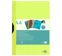 Carpeta liderpapel dossier pinza lateral polipropileno din a4 amarillo fluor opaco 30 hojas pinza deslizante - DP21