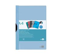 Liderpapel Carpeta dossier DP24 polipropileno DINA4 pinza lateral deslizante celeste opaco 30 hojas