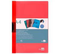 Carpeta liderpapel dossier pinza lateral polipropileno din a4 rojo translucido 30 hojas pinza deslizante - DP19