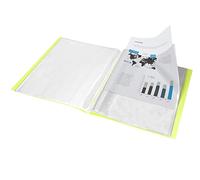 CARPETA LIDERPAPEL ESCAPARATE 10 FUNDAS POLIPROPILENO DIN A4 AMARILLO FLUOR OPACO