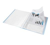 Carpeta liderpapel escaparate 10 fundas polipropileno din a4 celeste opaco - EC64