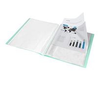 CARPETA LIDERPAPEL ESCAPARATE 30 FUNDAS POLIPROPILENO DIN A4 VERDE MANZANA OPACO