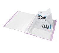 Carpeta liderpapel escaparate 60 fundas polipropileno din a4 lavanda opaco - EC87