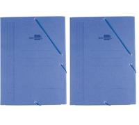 Carpeta liderpapel gomas a3 3 solapas carton prespan azul (Paquete de 2)