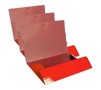 CARPETA LIDERPAPEL GOMAS FOLIO 3 SOLAPAS CARTON PLASTIFICADO COLORES SURTIDOS (Paquete de 3)