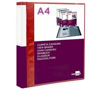 Carpeta liderpapel personaliza 100 fundas polipropilenodin a4 rojo translucido con cajetin - JC09
