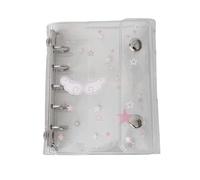 Carpeta M5 - Cubierta transparente para cuaderno portátil con 6 orificios, lindo soporte para agenda de bolsillo, organizador estilo Filofax recargable | Estudio Oficina Viajes de planificació
