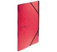 Carpeta organizadora A4 de 6 compartimentos, de cartón, color rojo, con índice y goma elástica, ideal para la escuela y la oficina