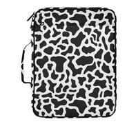 Carpeta organizadora expansible de lunares de vaca negra y blanca, carpeta de anillas con archivo de acordeón, funda resistente al agua para el hogar, escuela, oficina, viajes