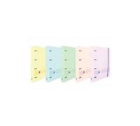 CARPETA OXFORD PLASTICO COLORES PASTEL DE 4 ANILLAS CON RECAMBIO MAS SEPARADORES MAS SOBRE VELCRO - COLORES A ELEGIR