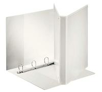 Carpeta personalizable Esselte Leitz de 4 anillas para hojas A4, blanca | Bolsillos protectores y funda plástica; ideales para presentaciones y exposiciones.